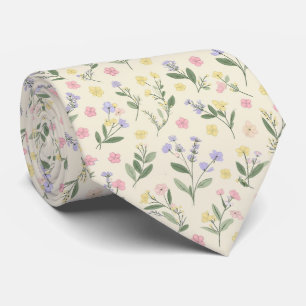 Minimal Micro Floral Pattern Tie