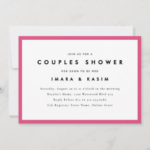 Minimal Mid Century Retro Couples Shower Invitation