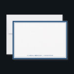 Minimal Midnight Blue Flat Note Card<br><div class="desc">A unique midnight blue and white themed office flat card for your office stationery needs.  A great item to write important notes,  thank you's and unique messages to others.  This item is customisable with your name or office information.</div>