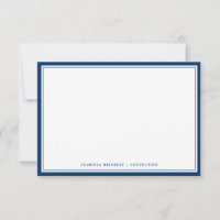 Minimal Midnight Blue Flat Note Card