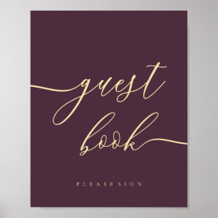 Minimal Midnight Fig Party Celebration Guest Poster