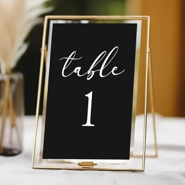 Minimal Minimalist Elegant Classic Basic Wedding Table Number (Creator Uploaded)