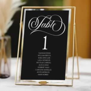 Minimal Minimalist Elegant Classic Basic Wedding Table Number