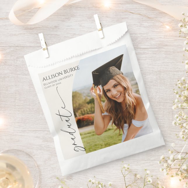 Minimal Minimalist Photo Arch Graduation Favour Bags (Clipped)