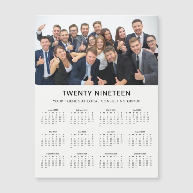 Minimal Modern | 2019 Company Photo Calendar (Front)