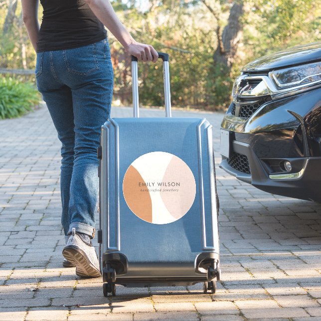 Minimal Modern Abstract Rust Blush Art (Suitcase Insitu)