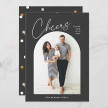 Minimal Modern Arch Photo Cheers New Year Holiday 