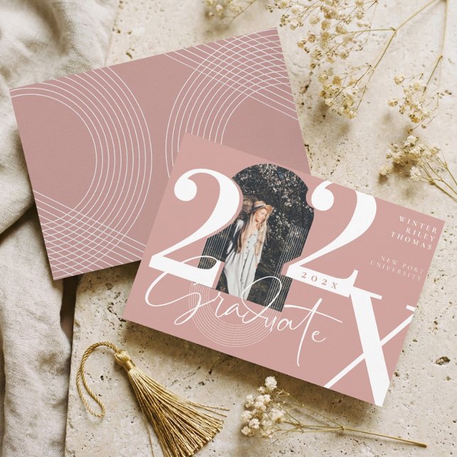 Minimal Modern Arch Photo Graduation Announcement (Minimal Modern Arch Photo Graduation Announcement)