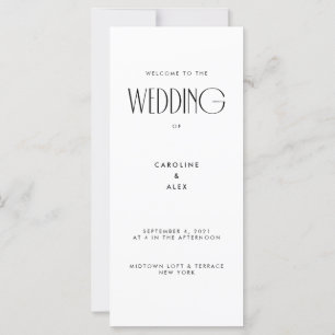 Minimal Modern Art Deco Typography Wedding