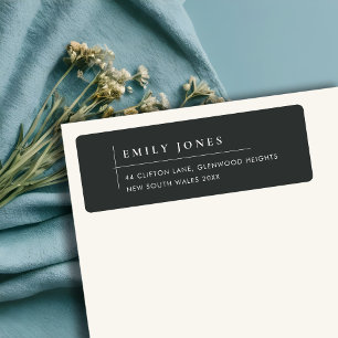 MINIMAL MODERN BLACK AND WHITE TYPOGRAPHY ADDRESS