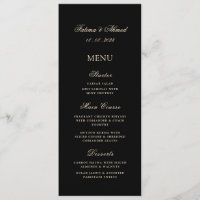 Minimal Modern Black Gold Muslim Wedding Table