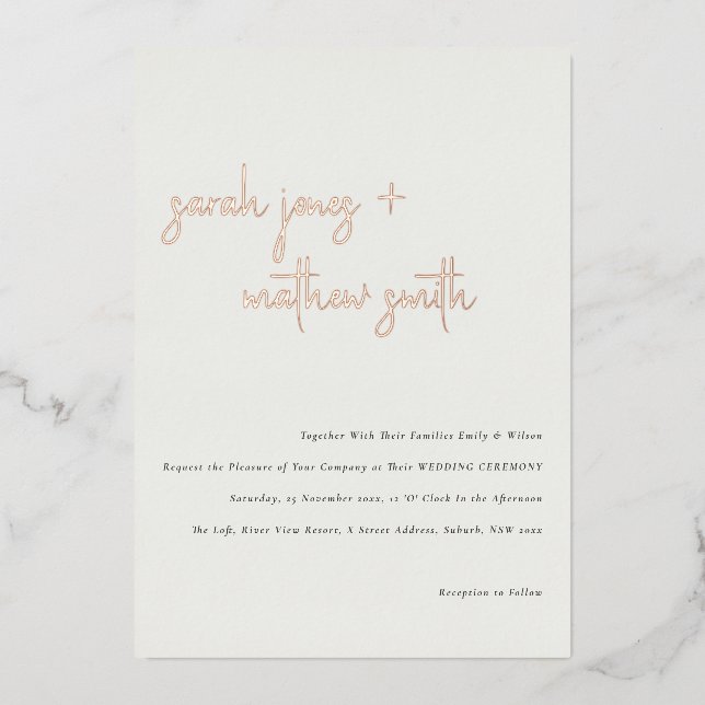 Minimal Modern Black White Simple Script Wedding (Front)