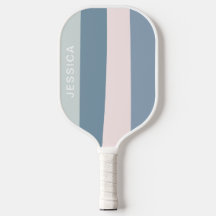 Minimal Modern Blue Pink Retro Stripes