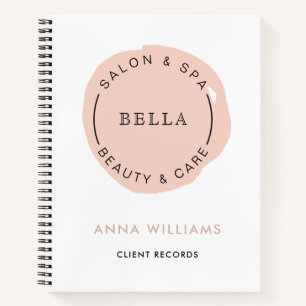 Minimal Modern Blush Salon and Spa Notebook