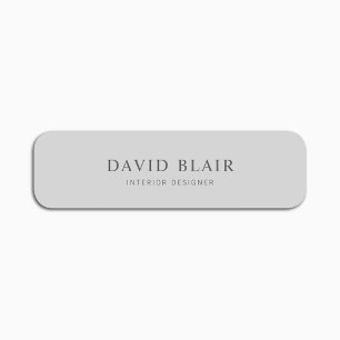 Minimal Modern Business Name Tag