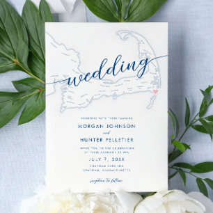 Minimal Modern Chatham Bars Inn Wedding Invitation