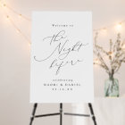 Minimal Modern Chic Script Rehearsal Dinner Sign