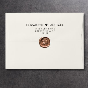 Minimal Modern Cream Wedding Invitation Envelope
