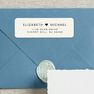 Minimal Modern Cream Wedding Return Address