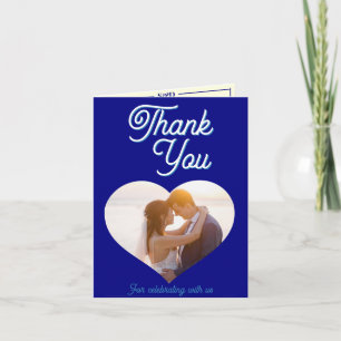 Minimal Modern Custom Photo Wedding Thank You Card