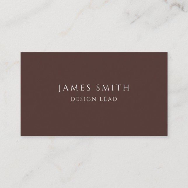 Minimal Modern Design Lead Business Card (Front)