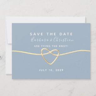Minimal Modern Dusty Blue Wedding Save The Date