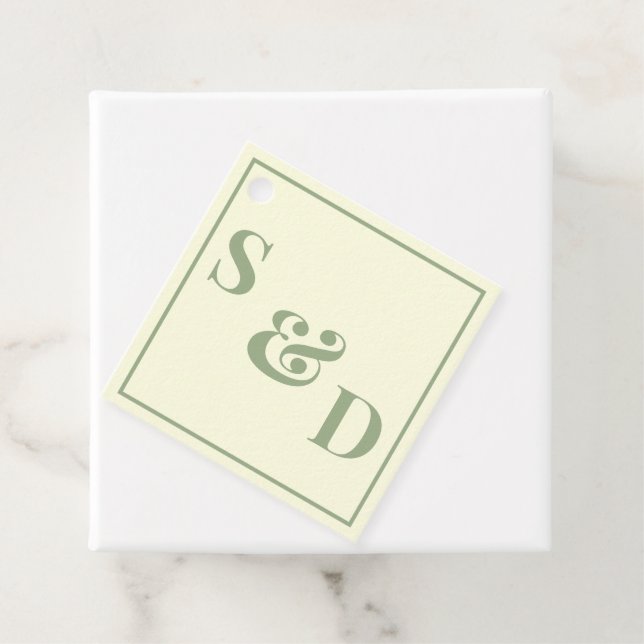 Minimal Modern Editable Wedding Favour Tags (In Situ)