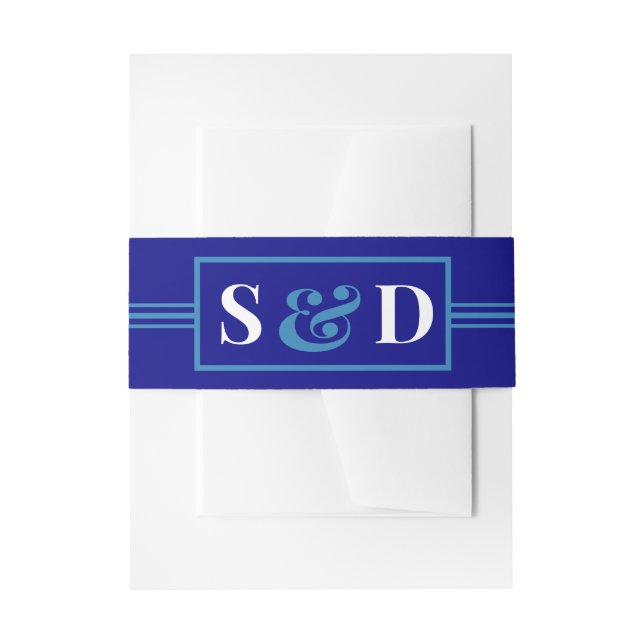 Minimal Modern Editable Wedding Invitation Belly Band (Front Example)