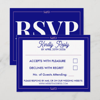 Minimal Modern Editable Wedding RSVP Card