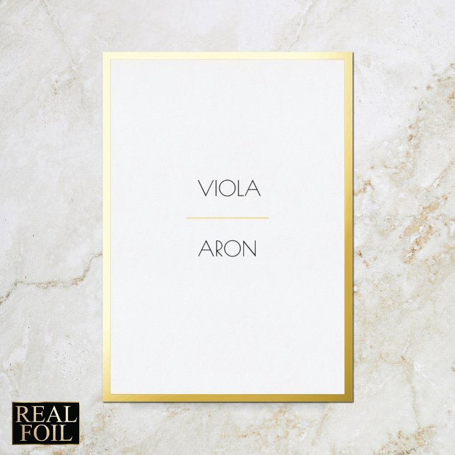 Minimal Modern Elegant Gold Border Wedding (Creator Uploaded)