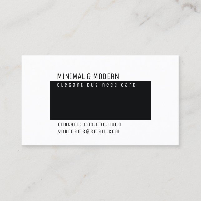 minimal & modern elegant minimalist business card (Front)