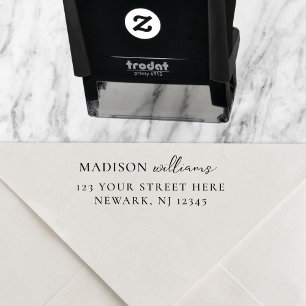 Minimal Modern Elegant Return Address Self-inking Stamp