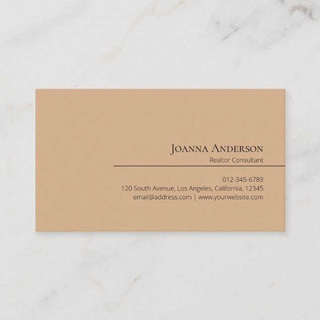 Minimal Modern Elegant Simple Logo Business Card (Front)