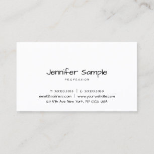 Minimal Modern Elegant Template Hand Script Text Business Card