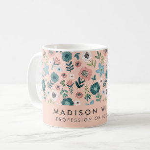 Minimal Modern Flowers Coffee Mug