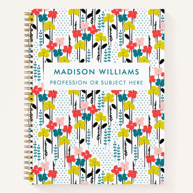 Minimal Modern Flowers Notebook (Front)