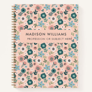 Minimal Modern Flowers Notebook