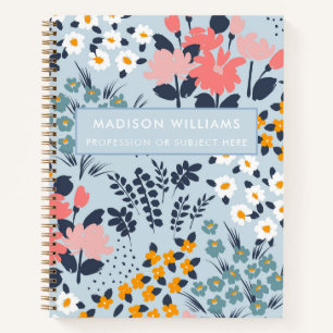 Minimal Modern Flowers Notebook
