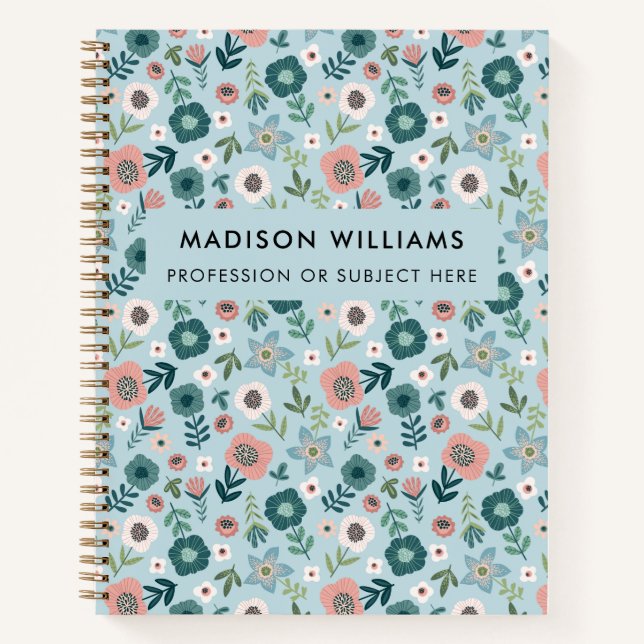 Minimal Modern Flowers Notebook (Front)