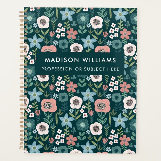 Minimal Modern Flowers Planner (Front)