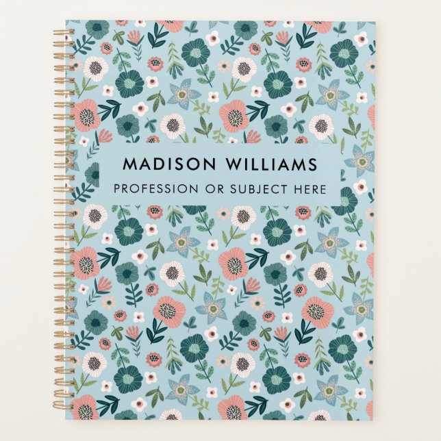 Minimal Modern Flowers Planner (Front)