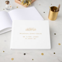 Minimal Modern Formal Gold Script Muslim Wedding