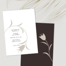 Minimal Modern Greige & Espresso Floral