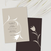 Minimal Modern Greige & Espresso Floral Wedding