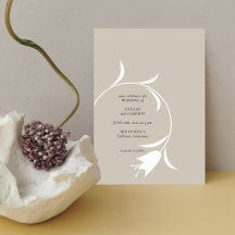 Minimal Modern Greige & Espresso Floral Wedding