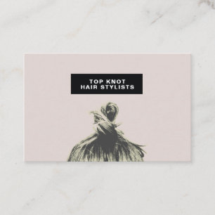 Minimal modern hair stylist business card