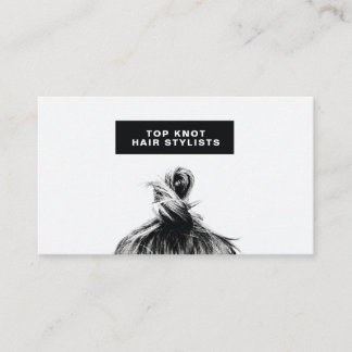 Minimal modern hair stylist business card