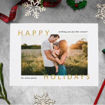Minimal Modern Happy Holidays Photo   