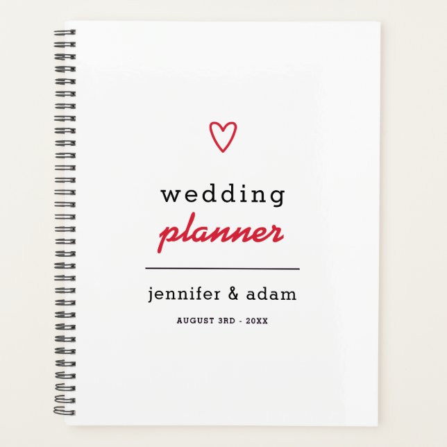 Minimal Modern Heart - Wedding Planner (Front)