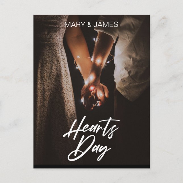 Minimal Modern I love you photo insert Postcard (Front)